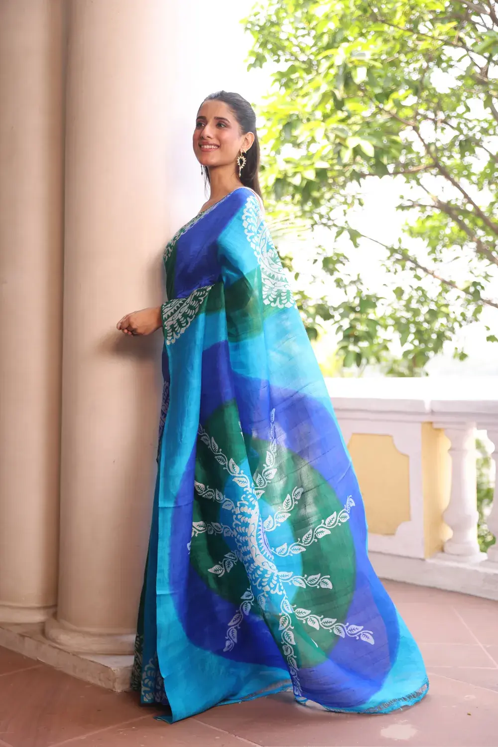 Blue Pure Silk Saree