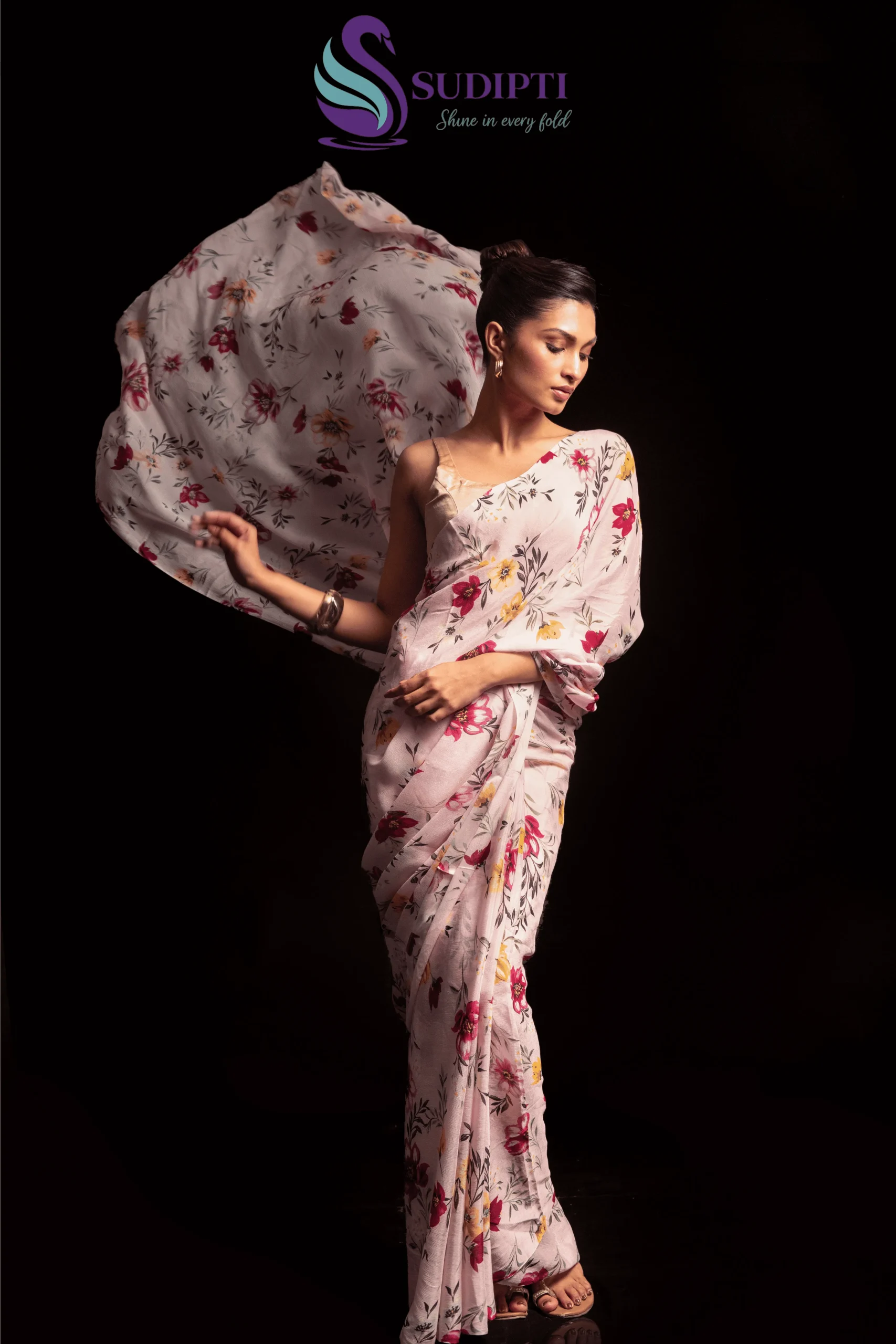 Rose Garden Digital Printed Saree