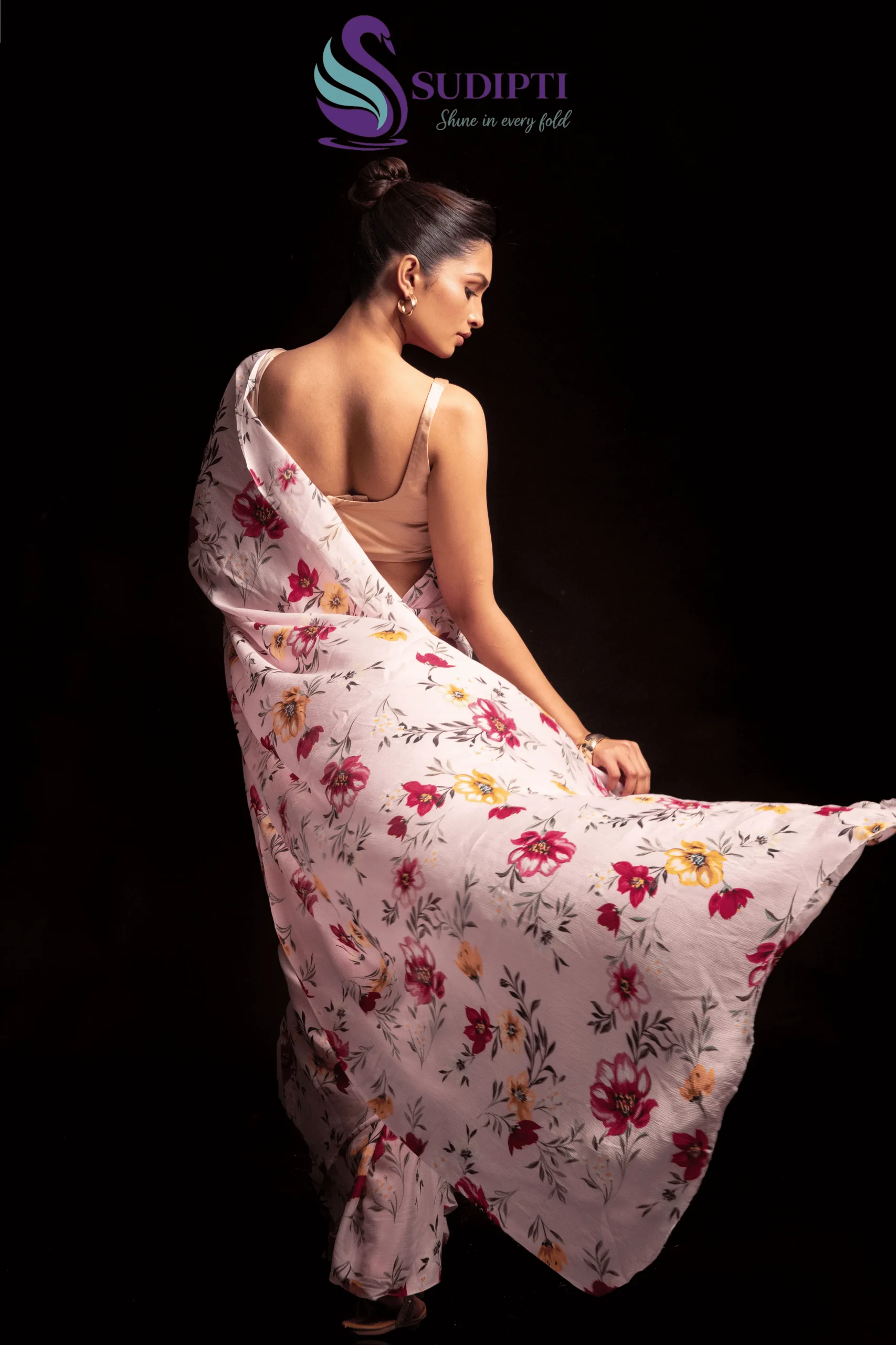 Rose Garden Digital Printed Saree