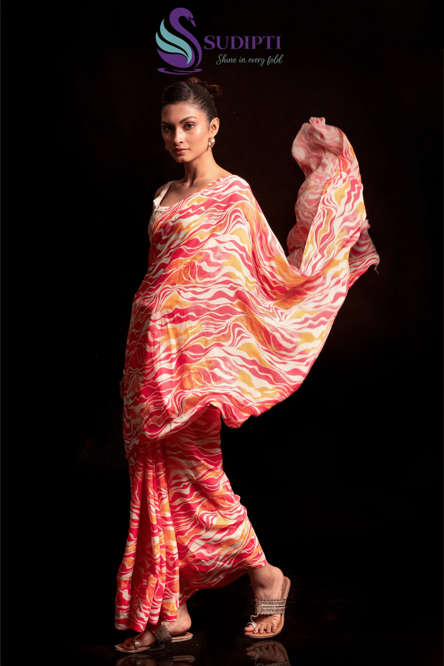 Sunset Mirage Digital Printed Saree