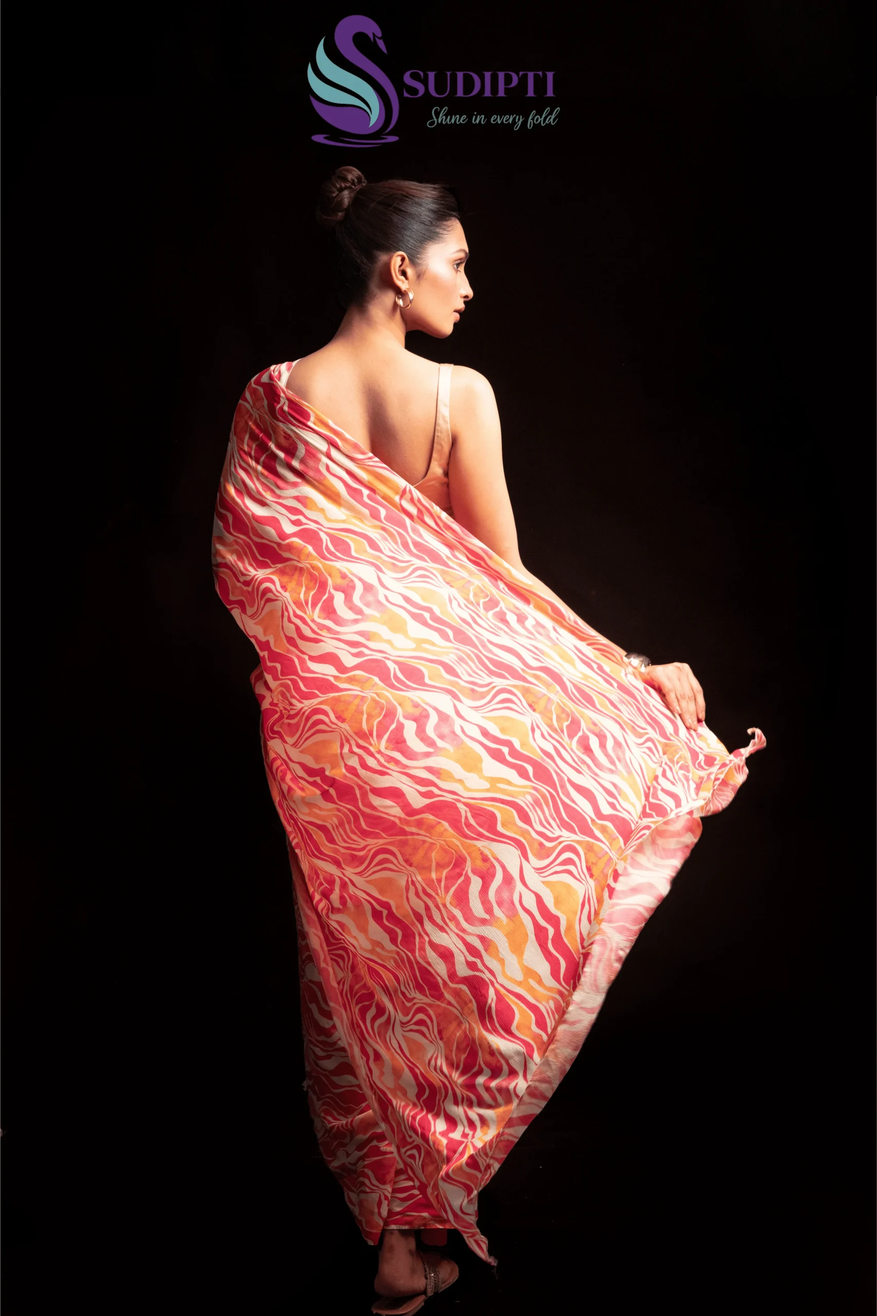 Sunset Mirage Digital Printed Saree