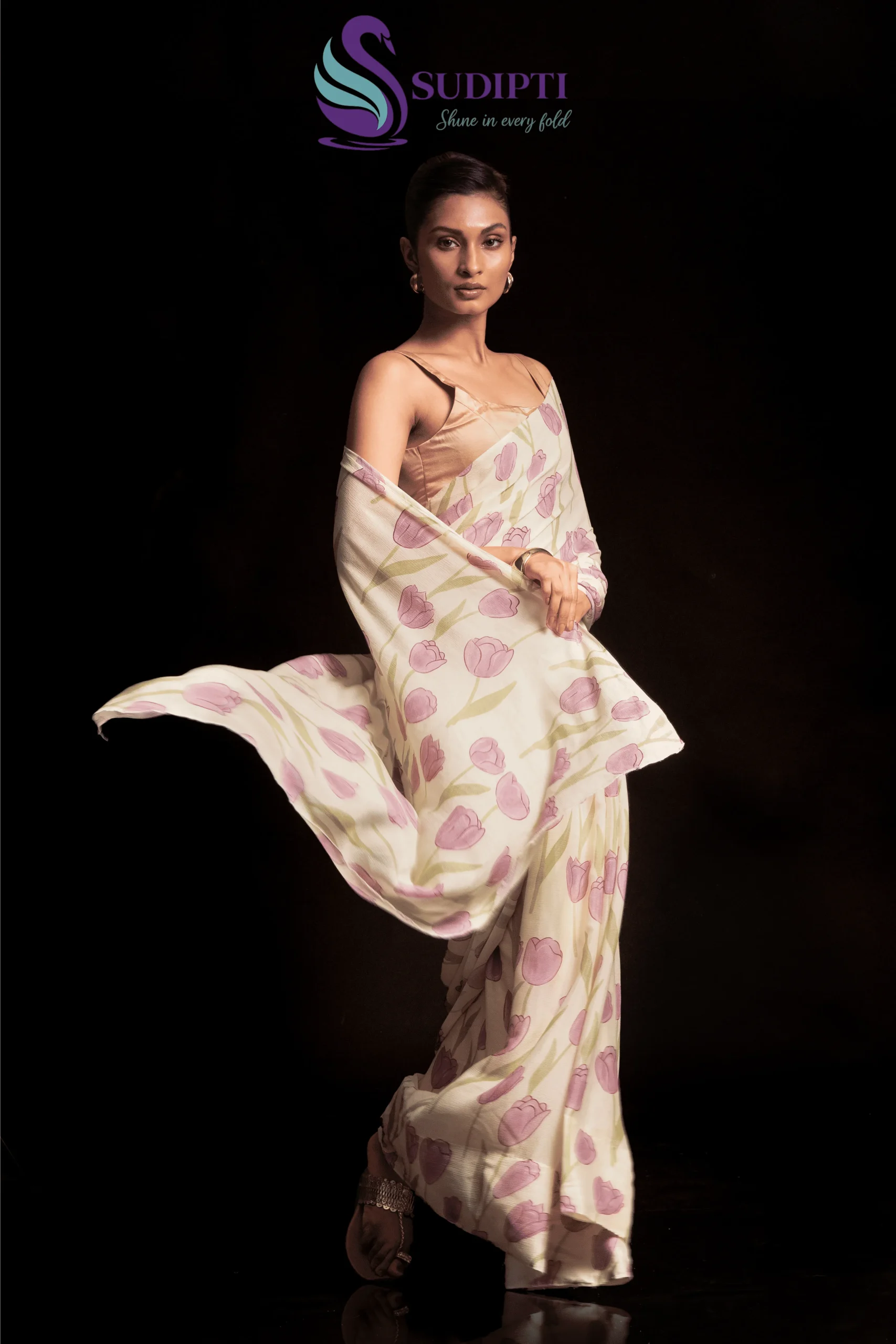 Tulip Whisper Digital Printed Saree