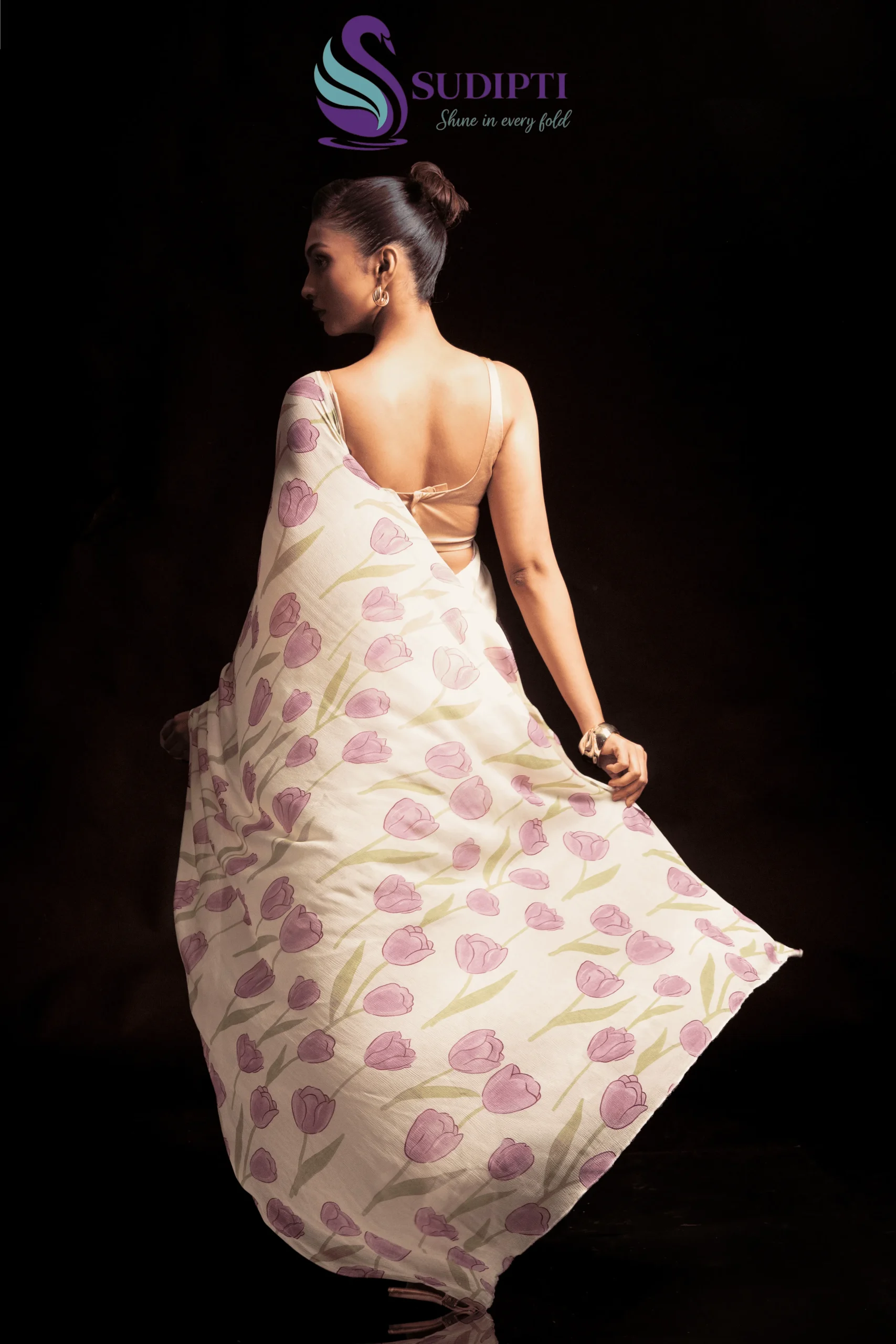 Tulip Whisper Digital Printed Saree