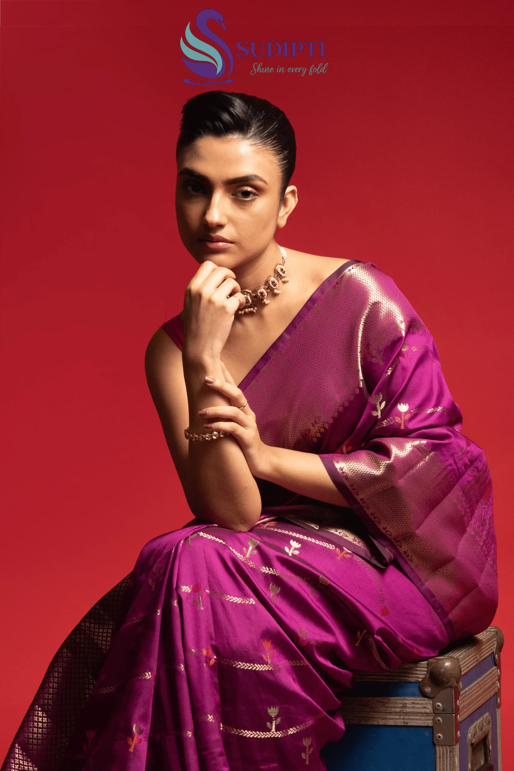 Royal Amethyst Banarasi Saree