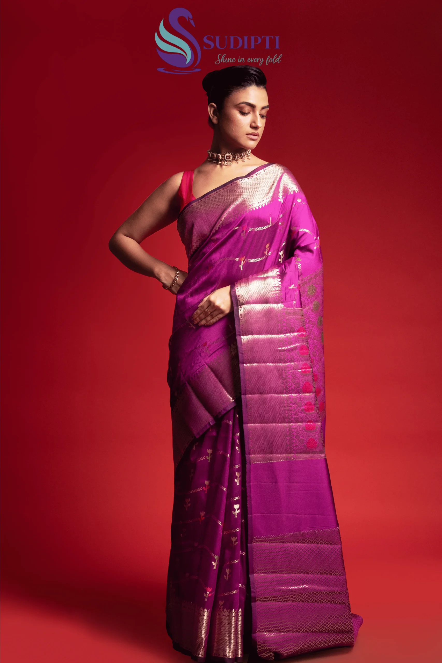 Royal Amethyst Banarasi Saree
