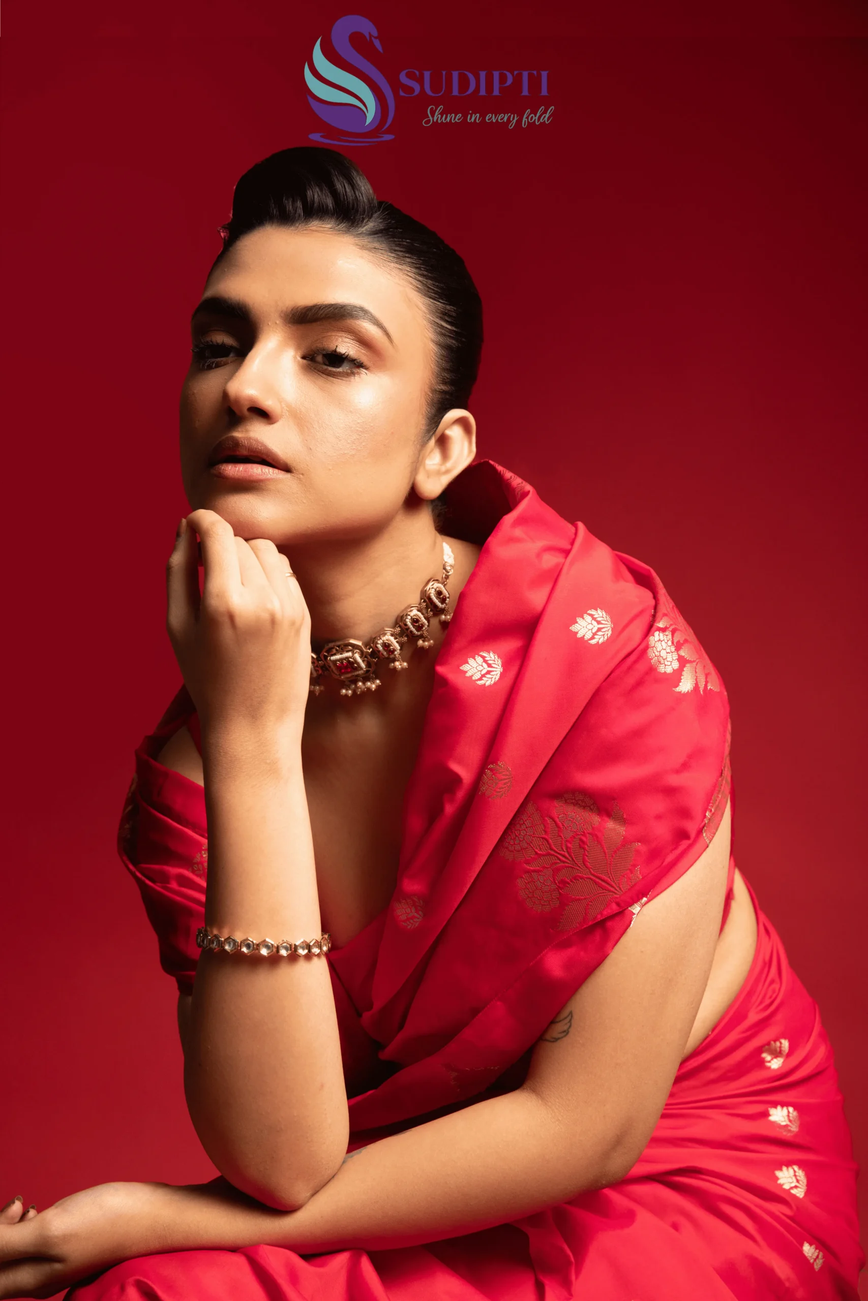 Magenta Grace Banarasi Saree