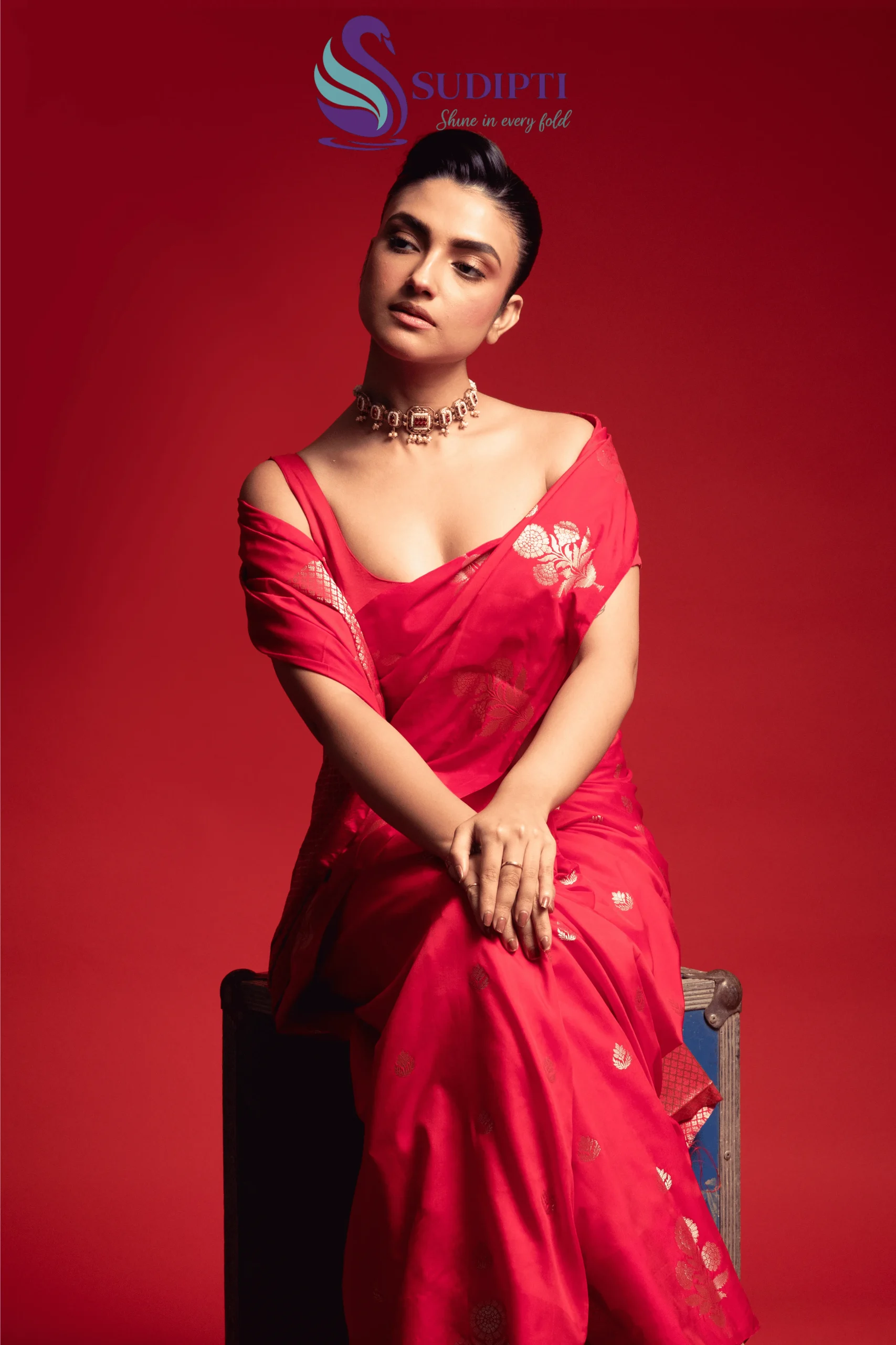 Magenta Grace Banarasi Saree