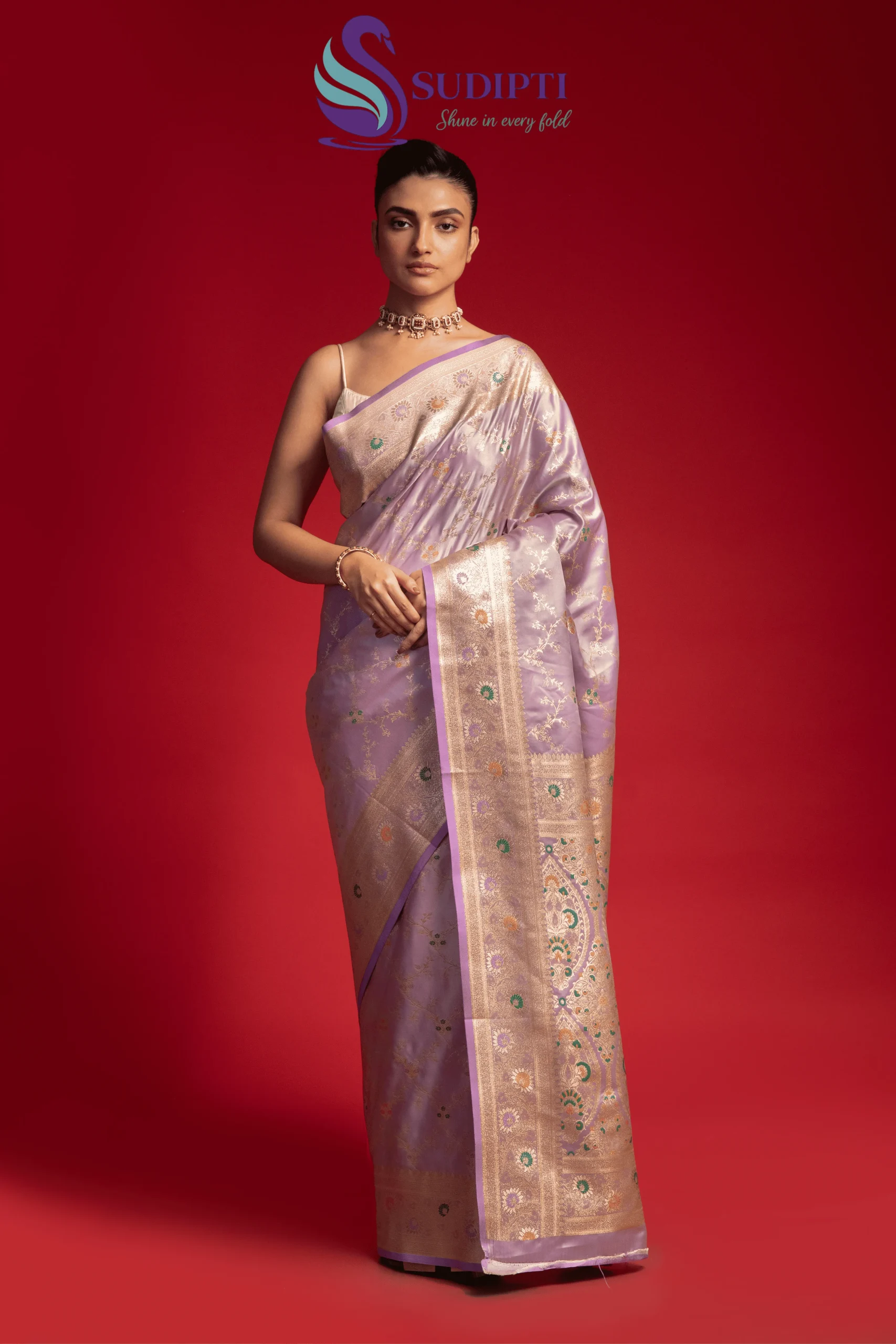 Lavender Royale Banarasi Saree