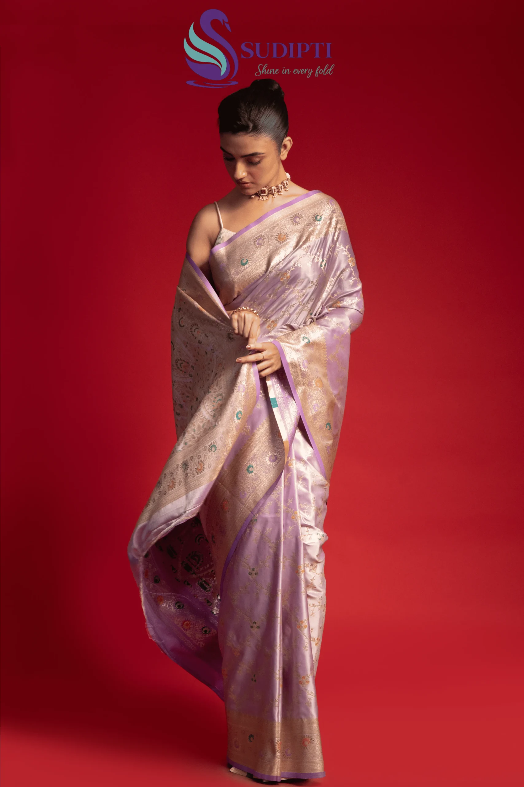 Lavender Royale Banarasi Saree