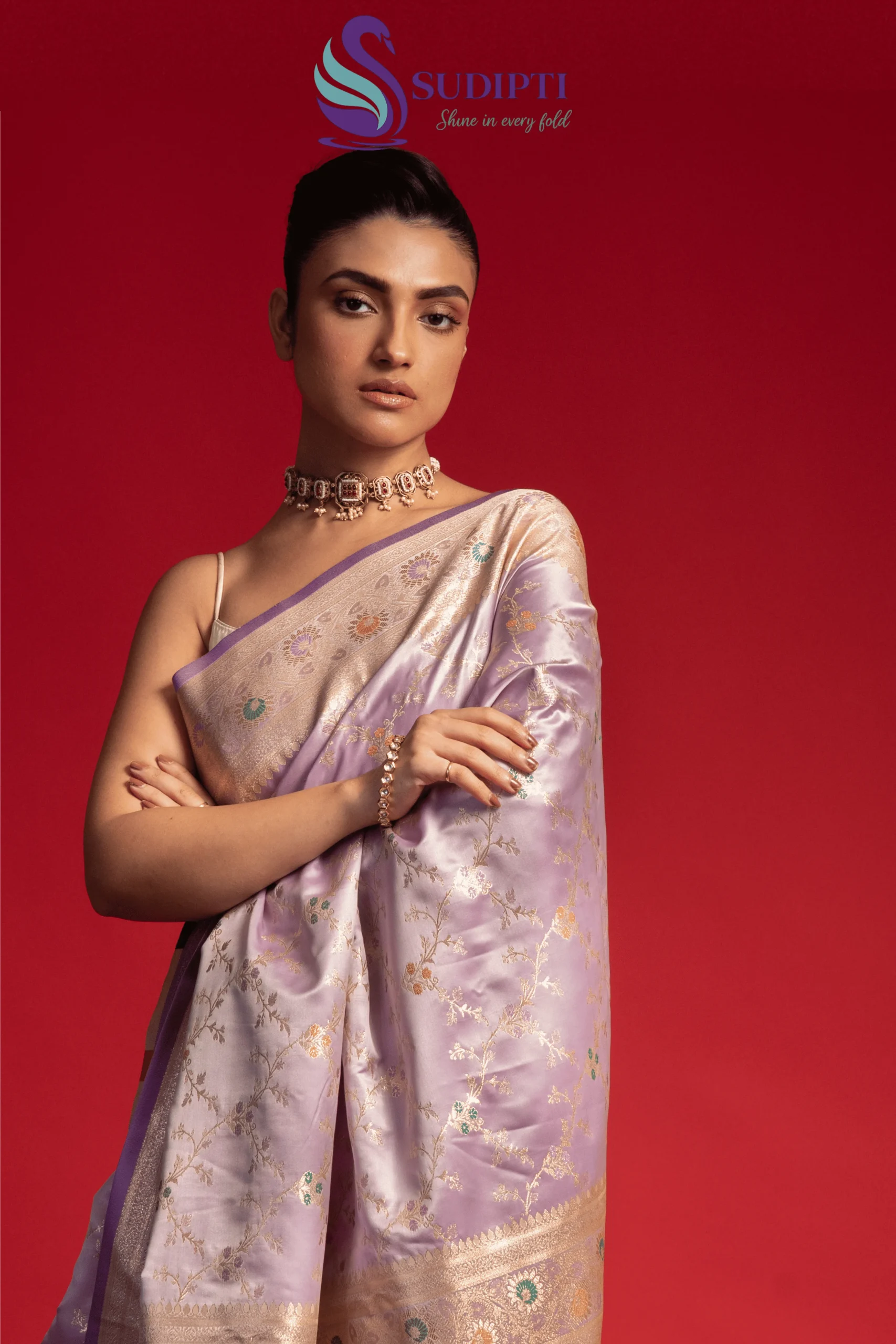 Lavender Royale Banarasi Saree