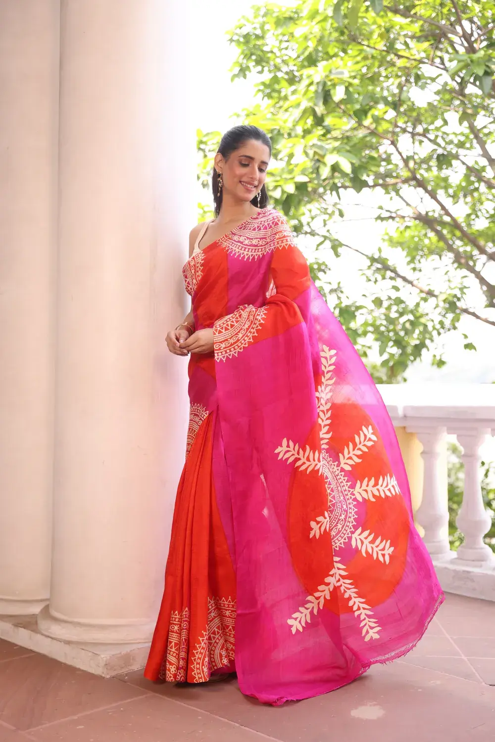 Pink Pure Silk Saree