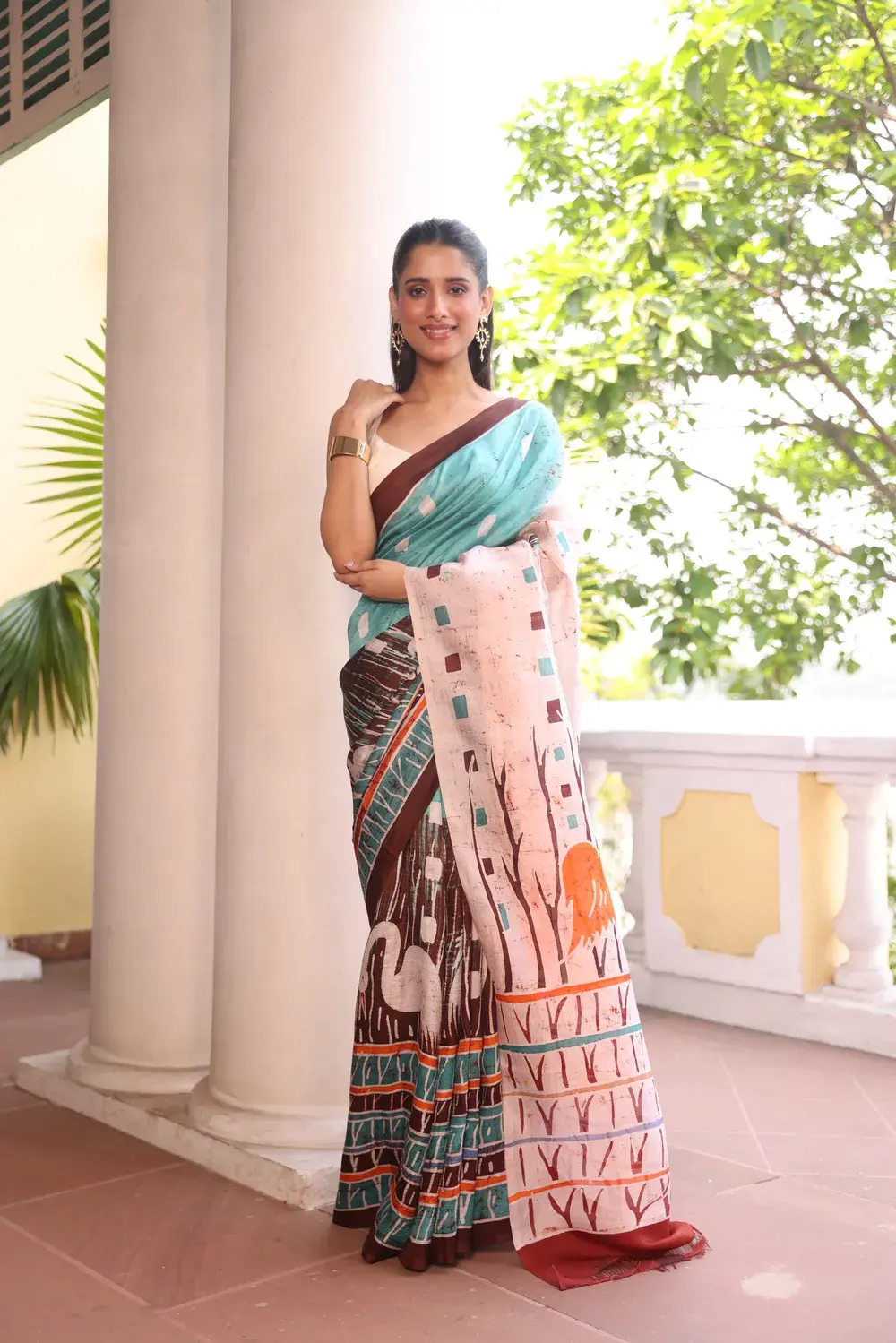 Crane Blue Pure Silk