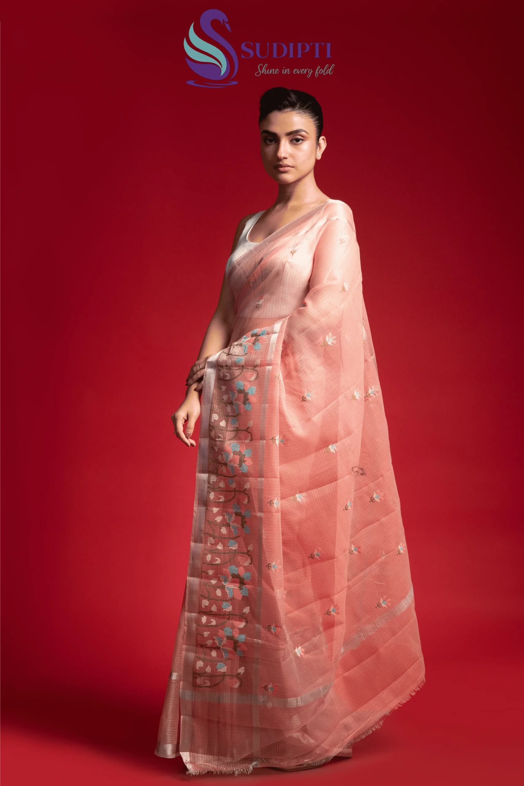 Blush Petal Banarasi Saree