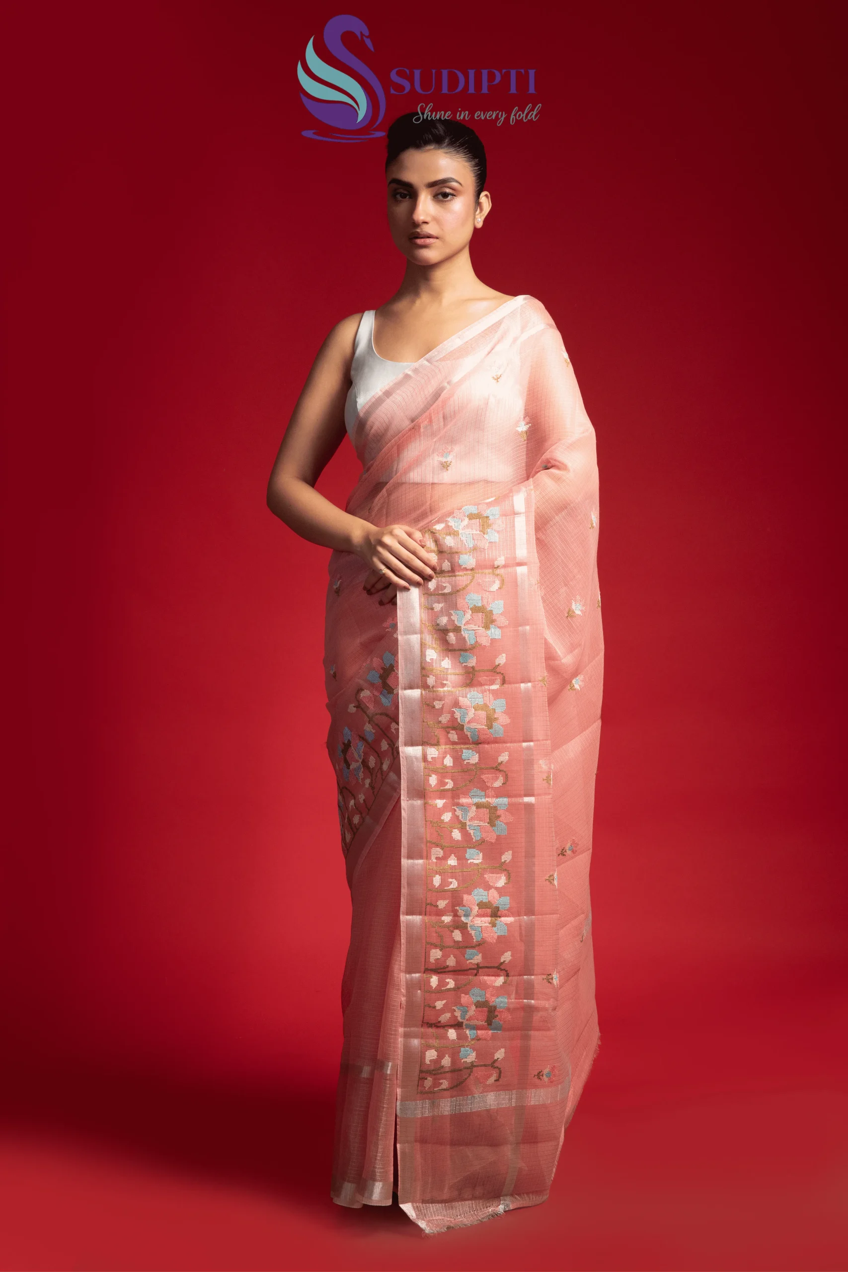 Blush Petal Banarasi Saree