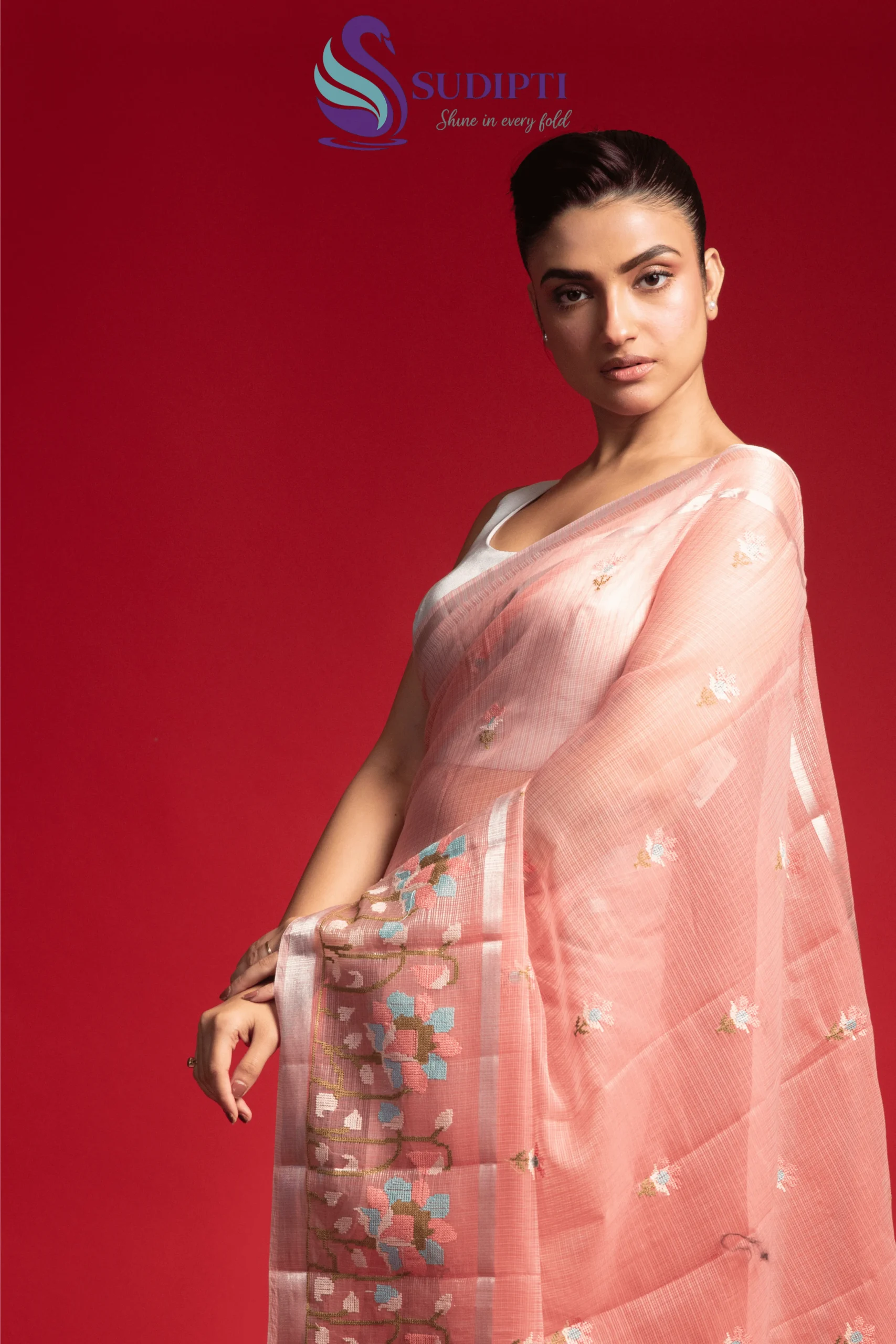 Blush Petal Banarasi Saree