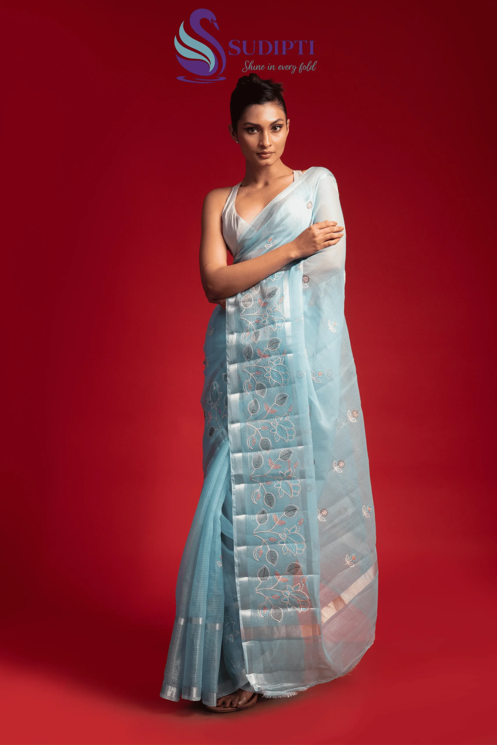 Sky Mist Banarasi Saree