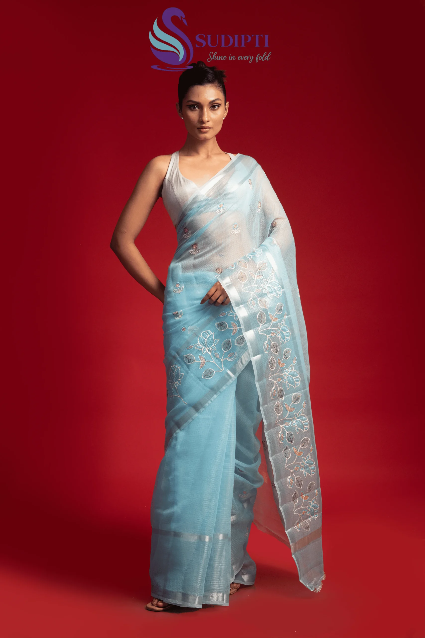 Sky Mist Banarasi Saree