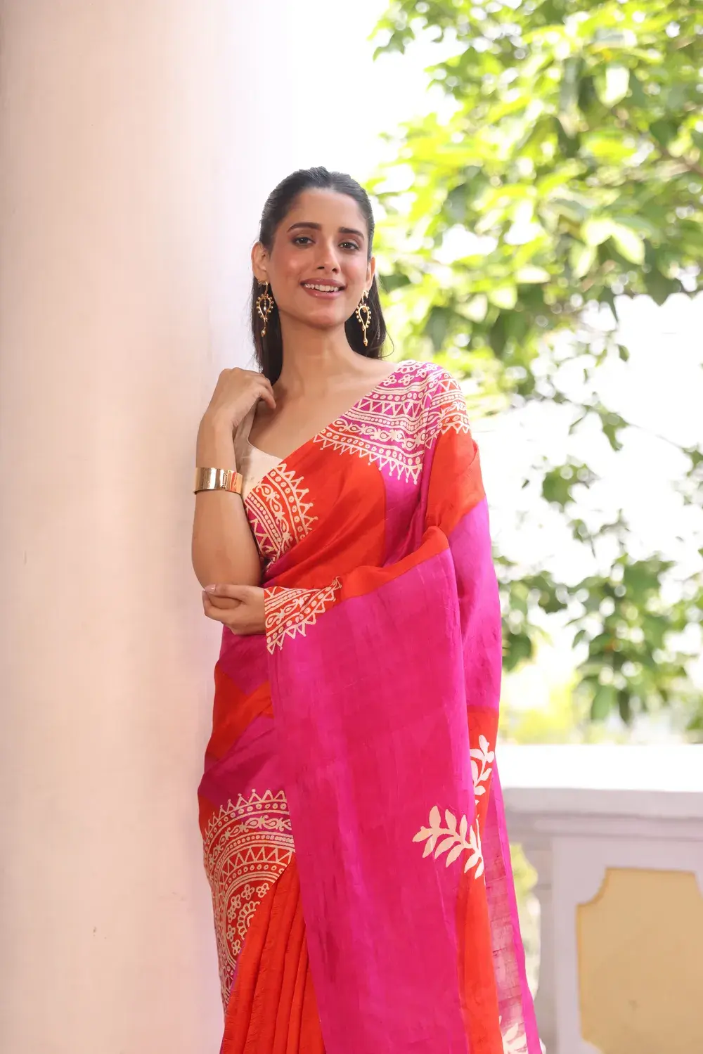 Pink Pure Silk Saree