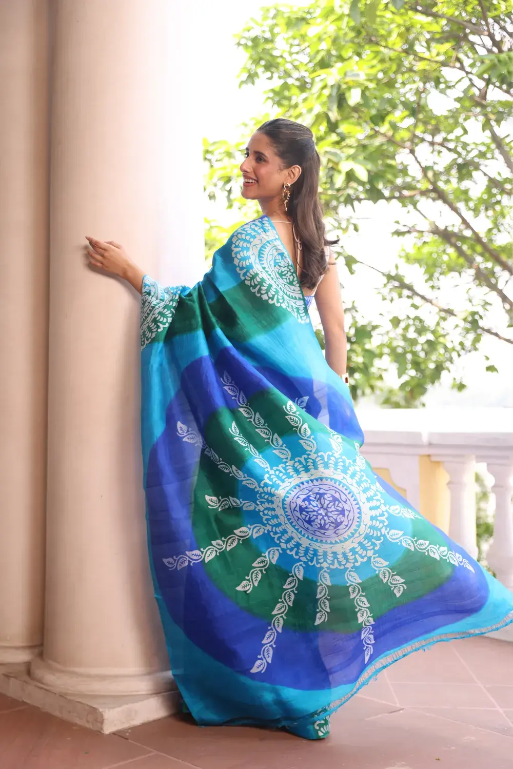 Blue Pure Silk Saree