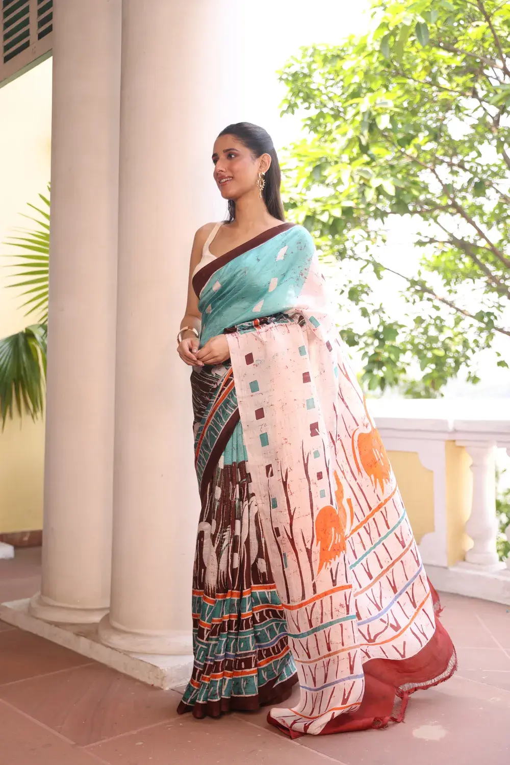 Crane Blue Pure Silk