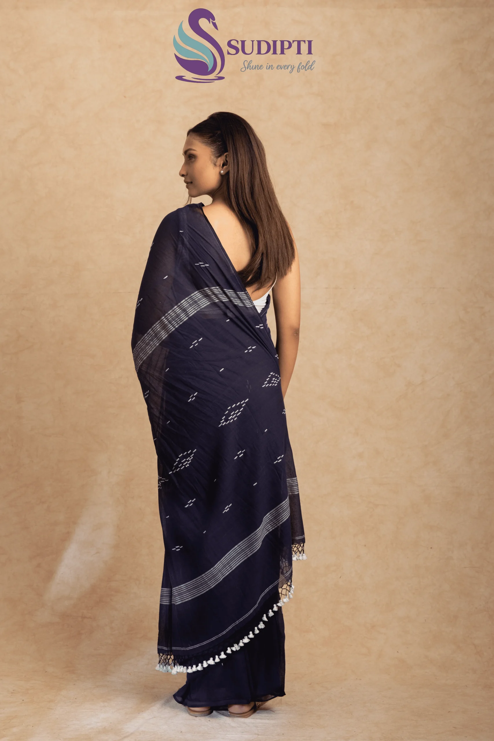 Midnight Whisper Cotton Saree