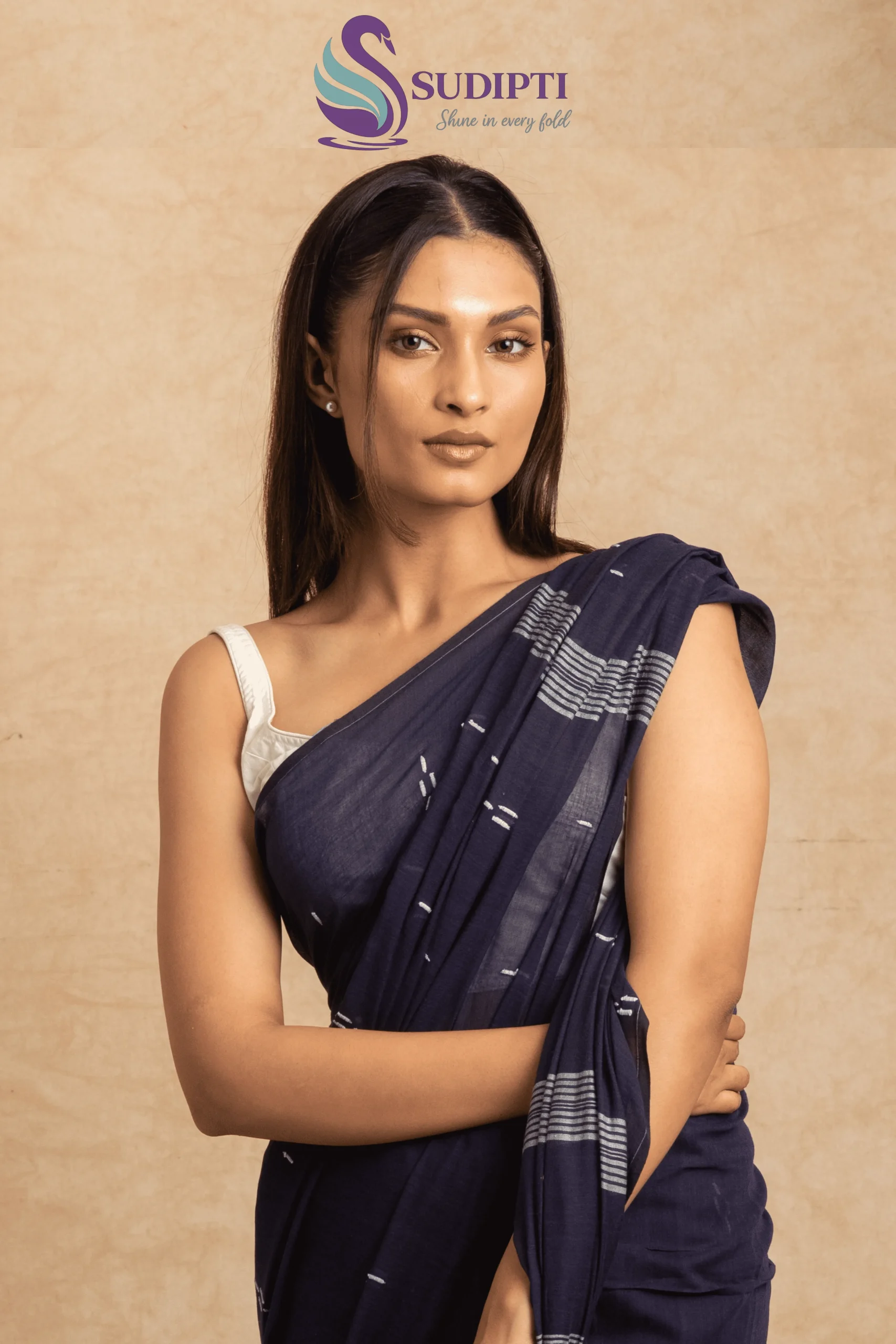Midnight Whisper Cotton Saree