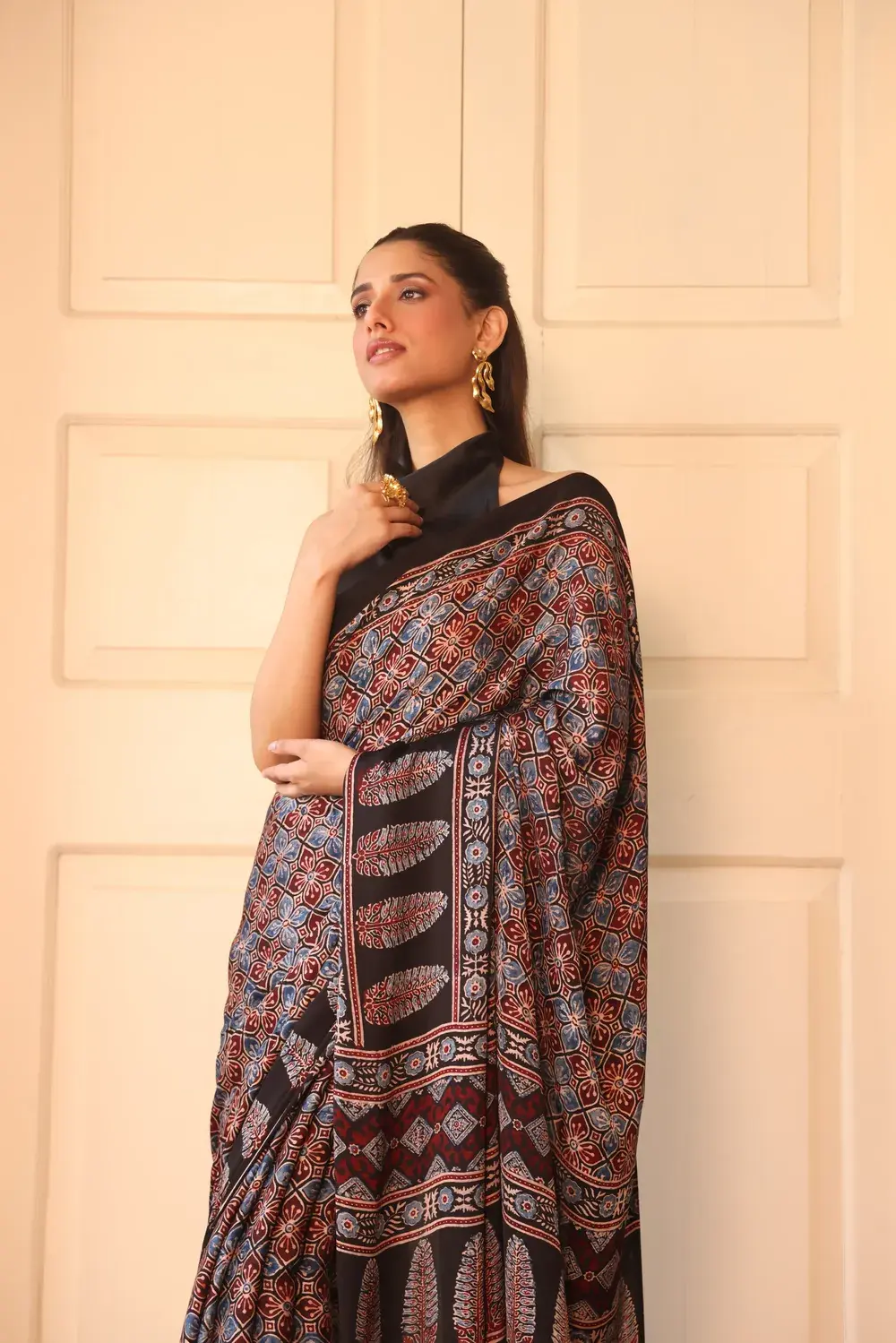 Modal Silk Ajrakh Saree