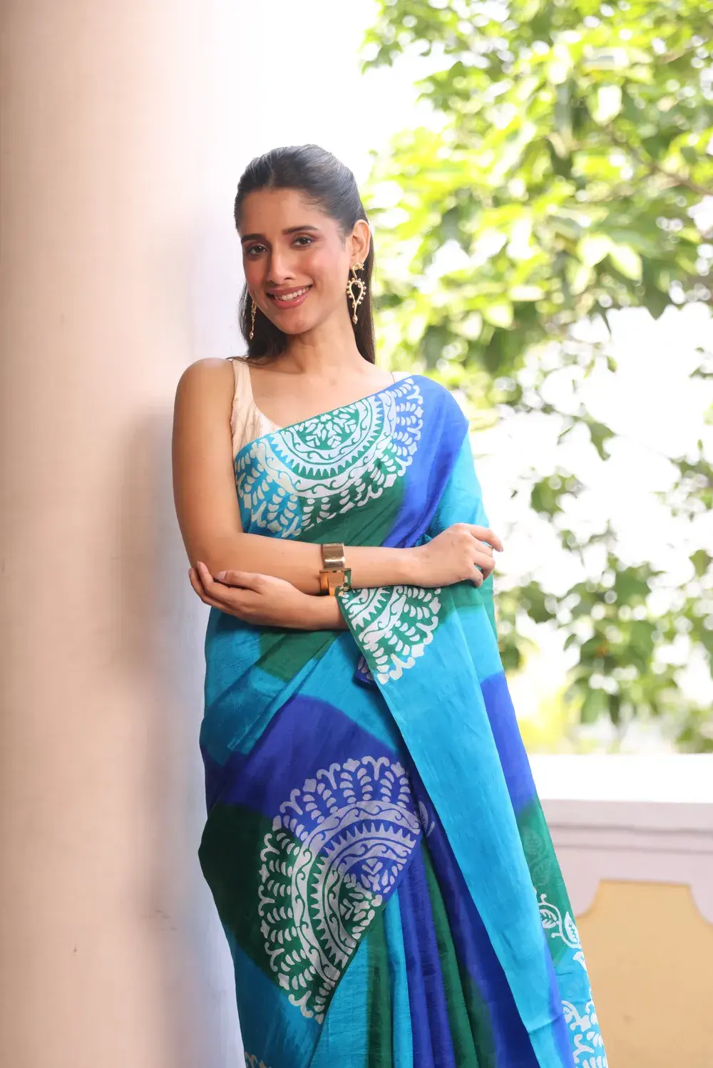 Blue Pure Silk Saree