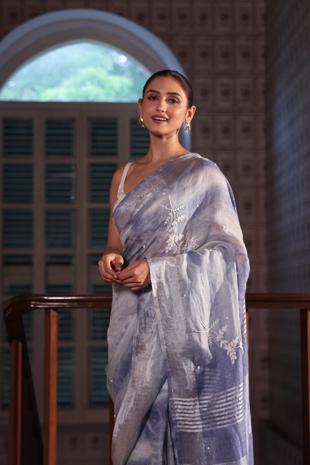 Misty Blue Linen Elegance