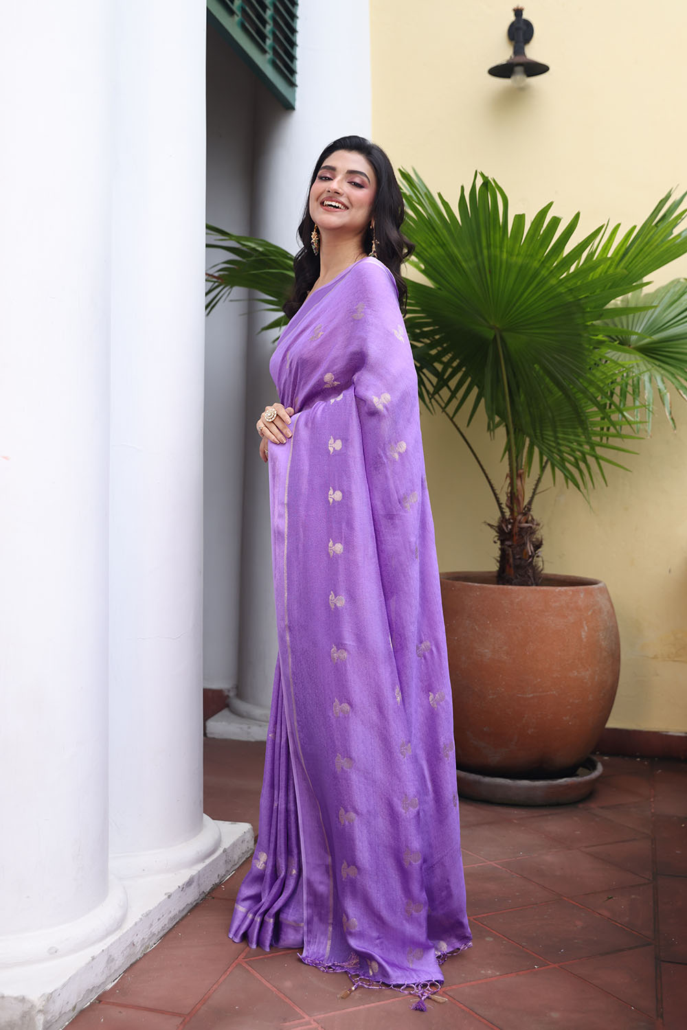 Lavender Whisper Banarasi Saree