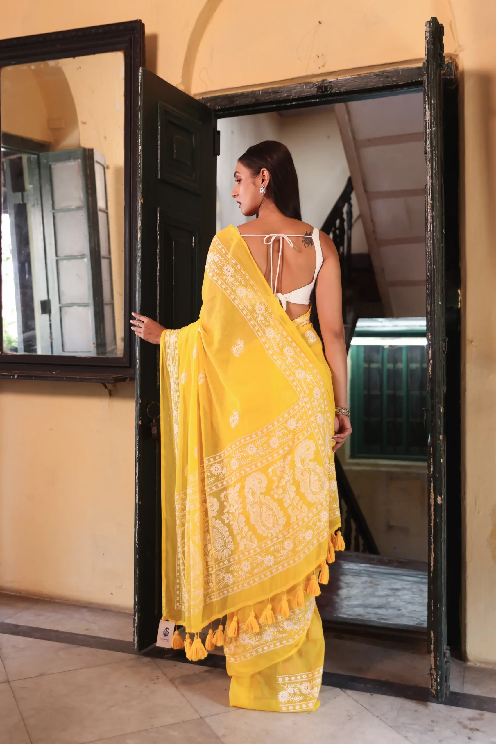 Sunshine Bloom Mul Cotton Saree